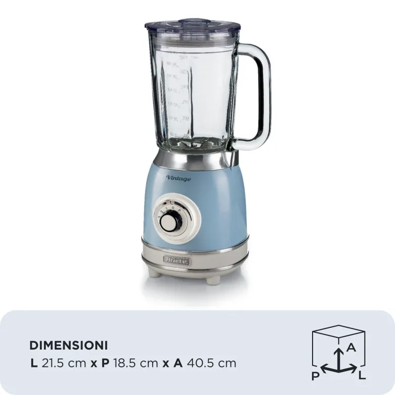 Blender with Glass Cup Vintage Blue