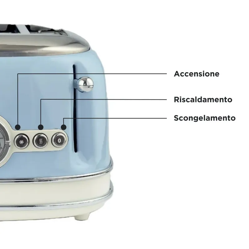 Toaster 4 slices Vintage Blue