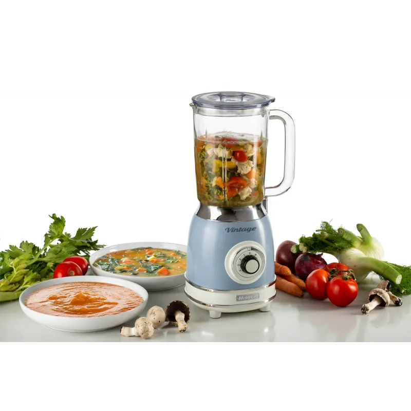 Blender with Glass Cup Vintage Blue