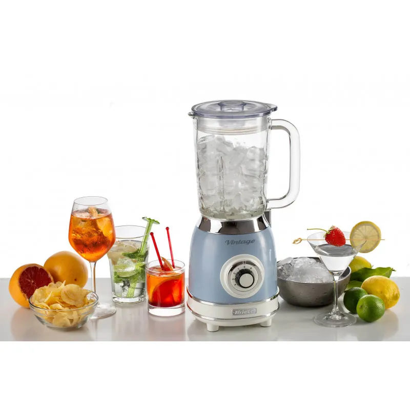 Blender with Glass Cup Vintage Blue