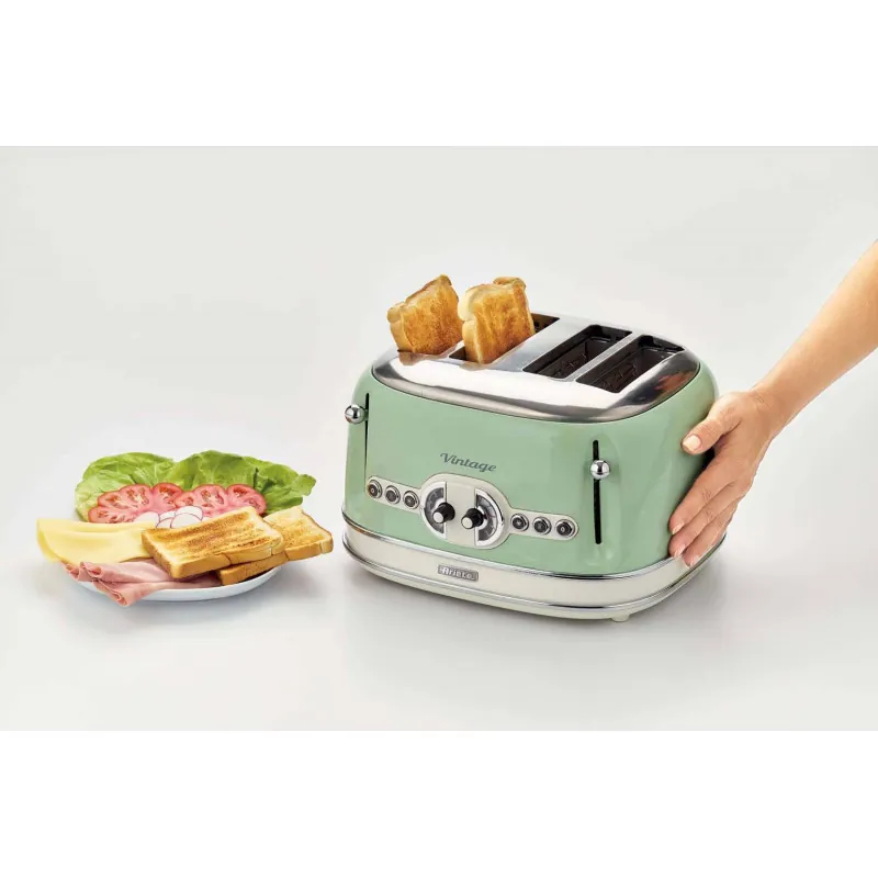 Toaster 4 slices Vintage Green